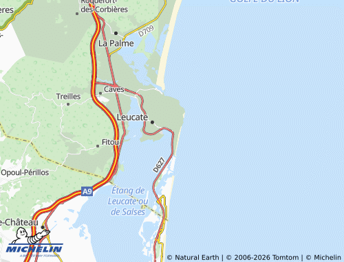 MICHELIN Leucate Plage map - ViaMichelin