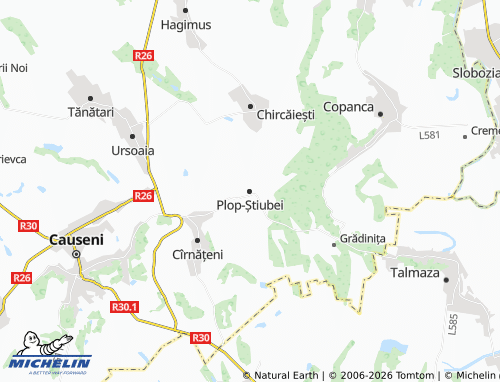 Kaart MICHELIN Plop-Știubei - ViaMichelin