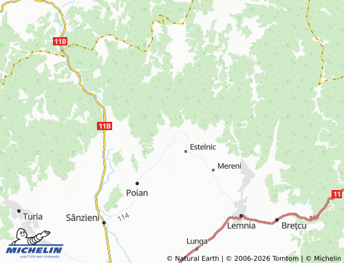 MICHELIN Valea Scurtă map - ViaMichelin