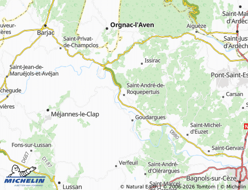 MICHELIN Saint-André-de-Roquepertuis map - ViaMichelin