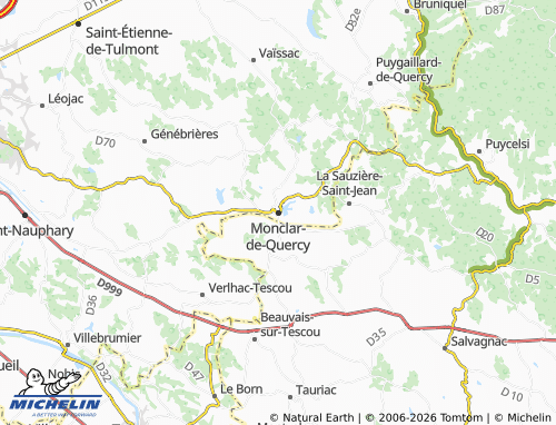 Mappa MICHELIN Monclar-de-Quercy - ViaMichelin