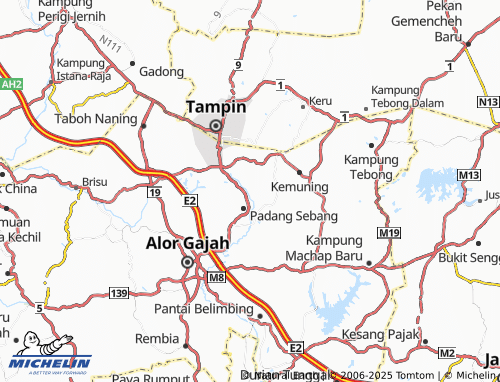 MICHELIN Kampung Tanjung Rimau Luar map - ViaMichelin