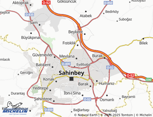 MICHELIN Mevlana map - ViaMichelin