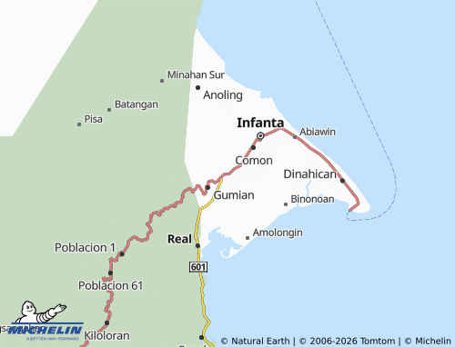 MICHELIN Tongohin map - ViaMichelin