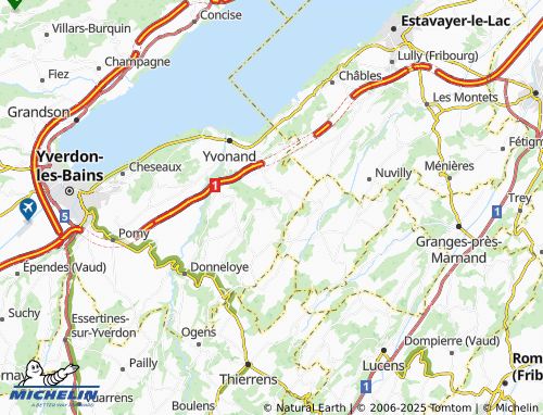 Carte MICHELIN Chêne-Pâquier - ViaMichelin