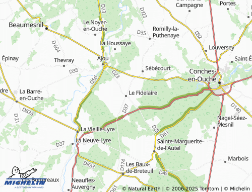 MICHELIN Le Fidelaire map - ViaMichelin
