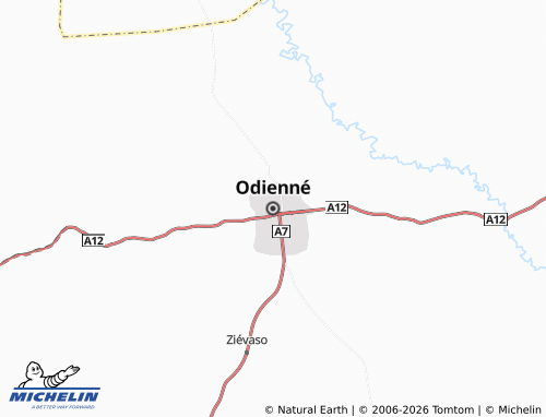 MICHELIN-Landkarte Odienné - ViaMichelin