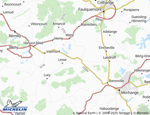 MICHELIN Arraincourt map - ViaMichelin