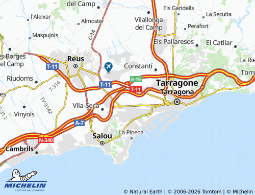 Carte MICHELIN La Canonja - ViaMichelin