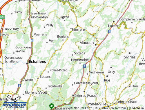 Mappa MICHELIN Sottens - ViaMichelin
