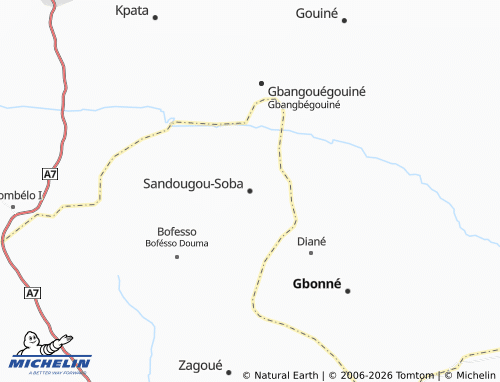 Mapa MICHELIN Sandougou-Soba - ViaMichelin