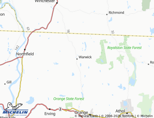 Mappa MICHELIN Warwick - ViaMichelin