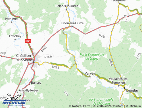 Mapa MICHELIN Prusly-sur-Ource - ViaMichelin