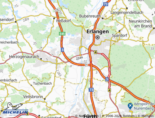 Mapa MICHELIN Frauenaurach - ViaMichelin