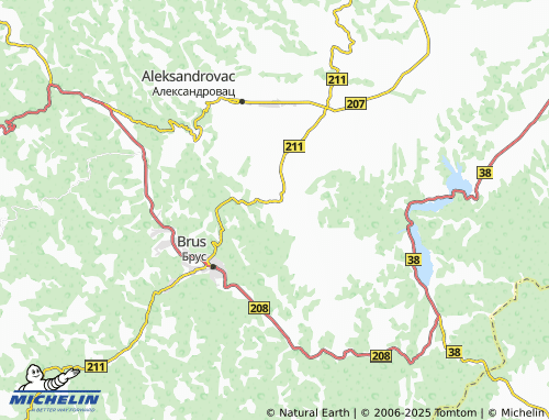 MICHELIN Šljivovo map - ViaMichelin