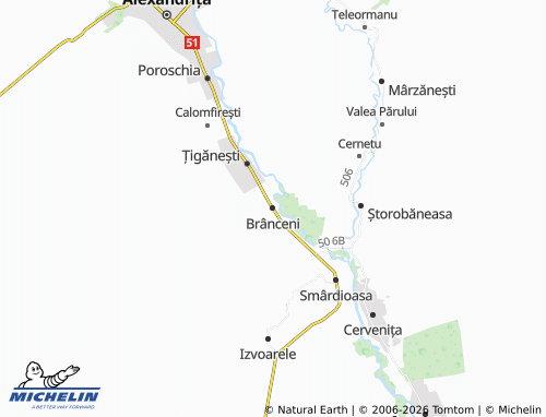 MICHELIN-Landkarte Brânceni - ViaMichelin