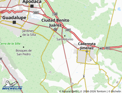 Mapa MICHELIN Valle del Roble Sector Almendro - ViaMichelin