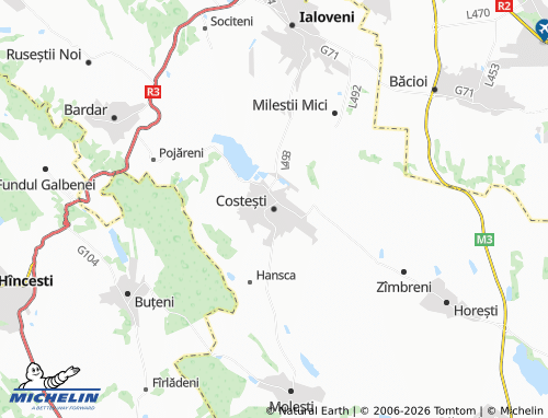 Mappa MICHELIN Costești - ViaMichelin