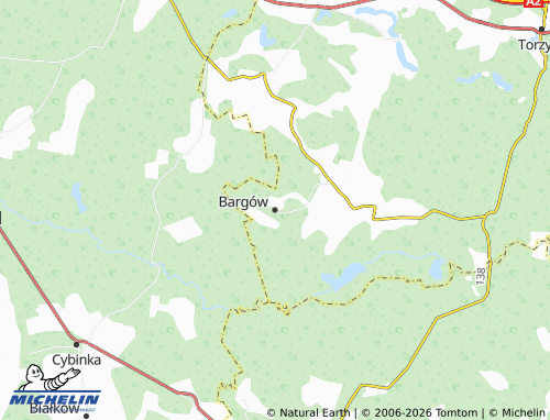 MICHELIN-Landkarte Bargów - ViaMichelin