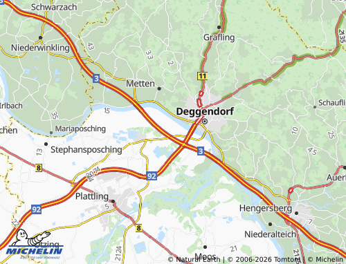 Mappa MICHELIN Natternberg Siedlung - ViaMichelin
