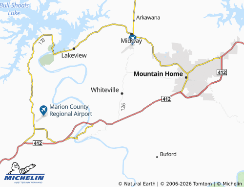 Carte MICHELIN Whiteville - ViaMichelin