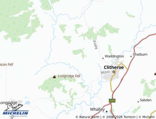 MICHELIN Bashall Eaves map - ViaMichelin