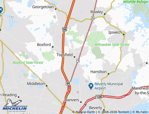 Mappa MICHELIN Topsfield - ViaMichelin