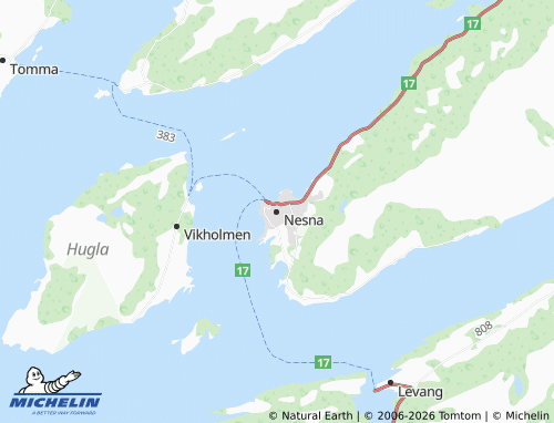 MICHELIN-Landkarte Nesna - ViaMichelin