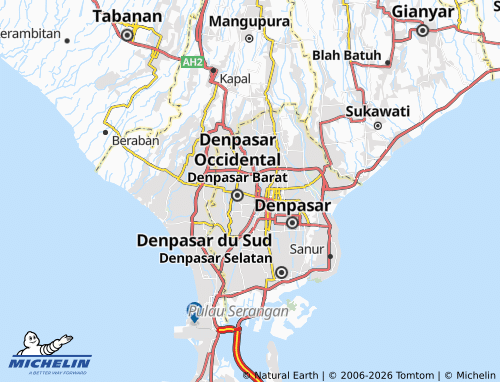 Mappa MICHELIN Denpasar Utara - ViaMichelin