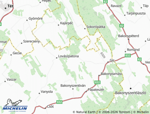 MICHELIN-Landkarte Nagydém - ViaMichelin