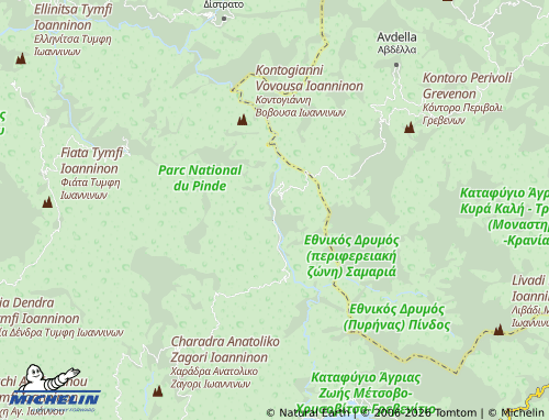 MICHELIN Vovousa map - ViaMichelin