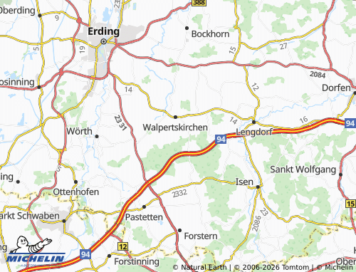 MICHELIN Au bei Walpertskirchen map - ViaMichelin