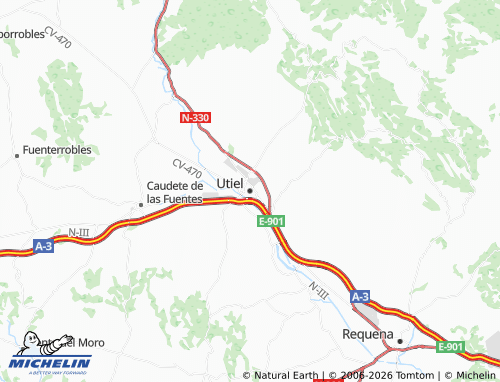 Mappa MICHELIN Utiel - ViaMichelin