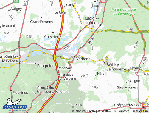 Mappa MICHELIN Verberie - ViaMichelin