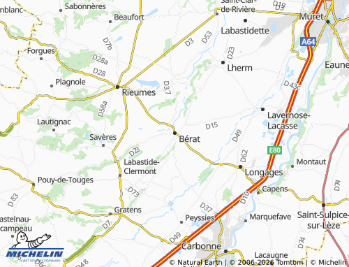 Mappa MICHELIN Bérat - ViaMichelin