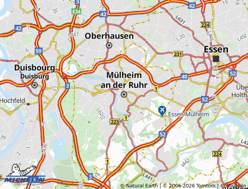 MICHELIN Mülheim an Der Ruhr map - ViaMichelin