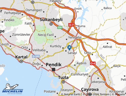 MICHELIN Kurtköy map - ViaMichelin
