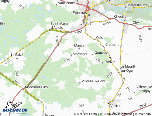 MICHELIN Moslins map - ViaMichelin