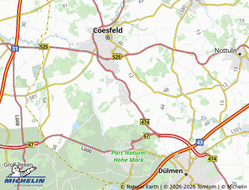 MICHELIN Lette map - ViaMichelin