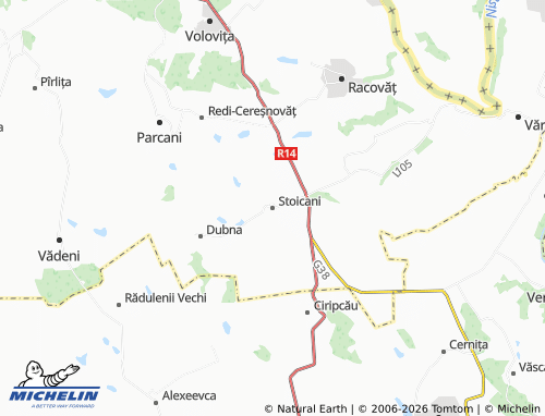 MICHELIN Stoicani map - ViaMichelin