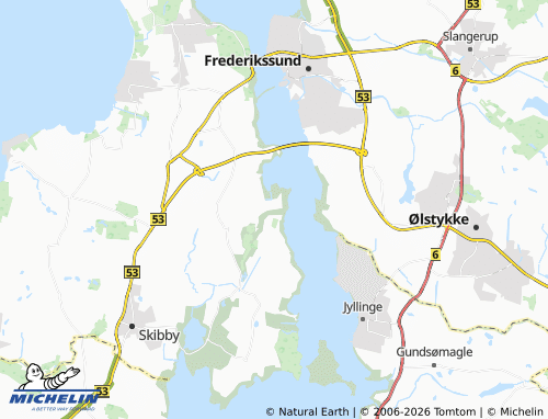 Mappa MICHELIN Skuldelev Strand - ViaMichelin