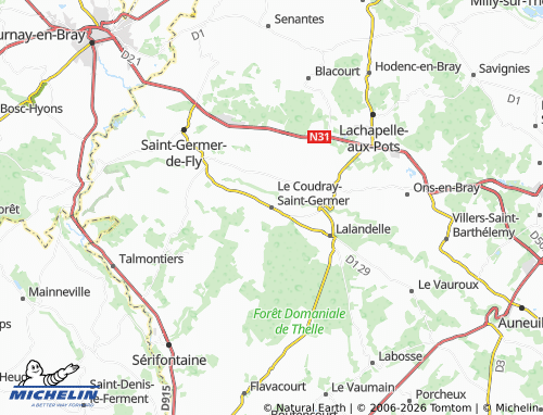 Mappa MICHELIN Le Coudray-Saint-Germer - ViaMichelin