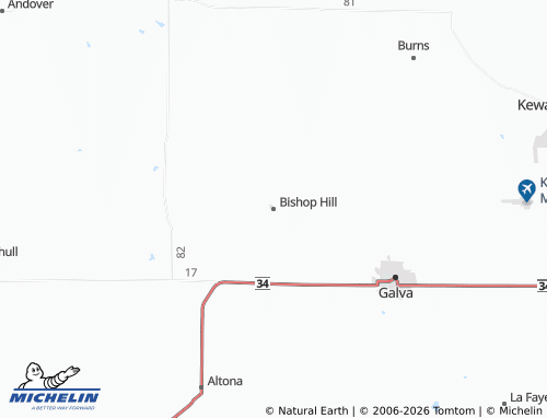 Mapa MICHELIN Bishop Hill - ViaMichelin