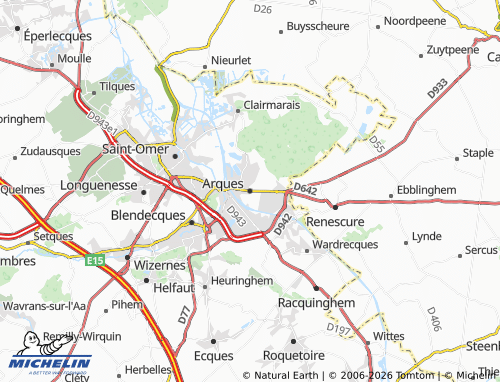 MICHELIN Arques map - ViaMichelin