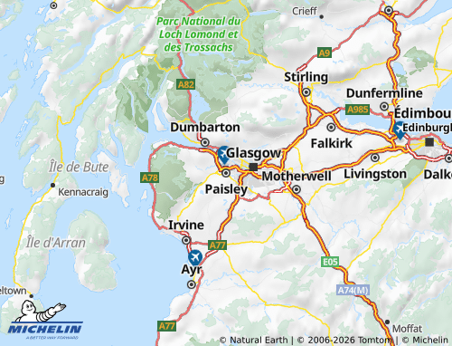 Carte MICHELIN Comté de Renfrew - ViaMichelin