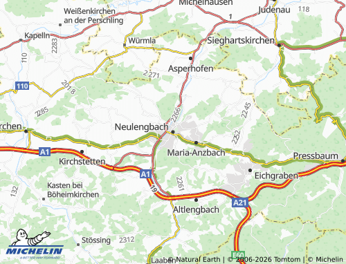 MICHELIN Neulengbach map - ViaMichelin