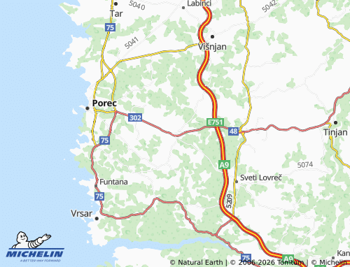 MICHELIN-Landkarte Žbandaj - ViaMichelin