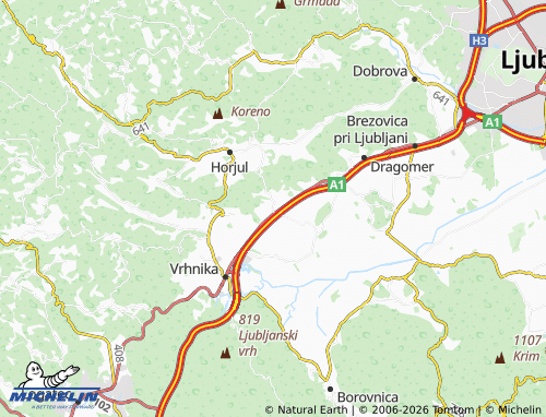 Mappa MICHELIN Drenov Grič - ViaMichelin