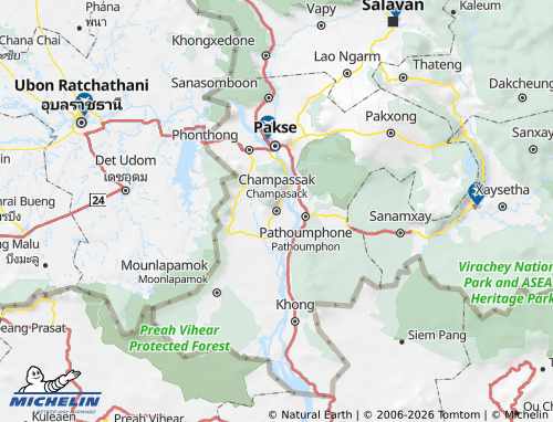Carte MICHELIN Champassak - ViaMichelin