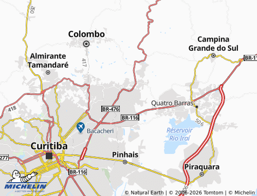 Mapa MICHELIN Guaraituba - ViaMichelin